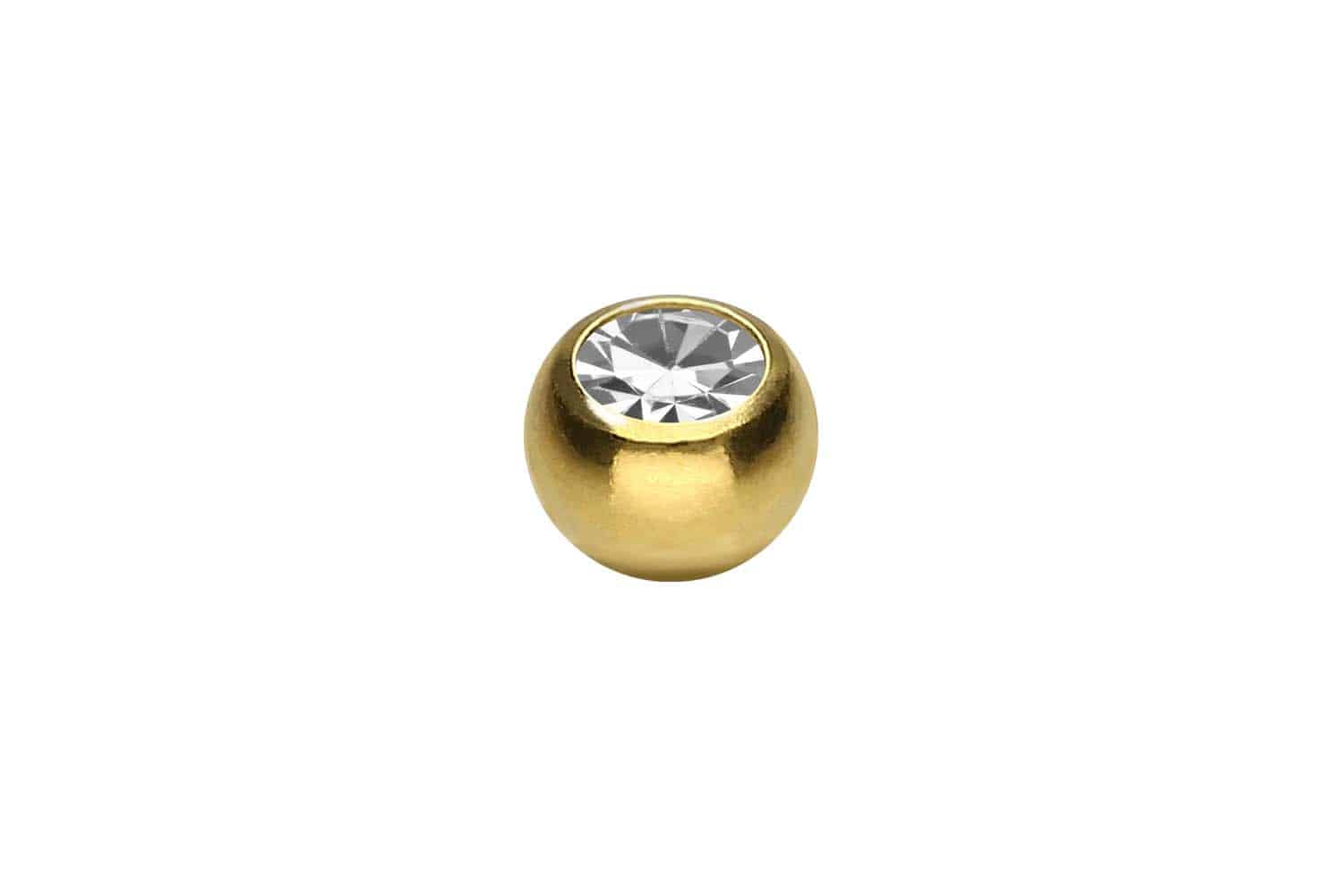 Titan Klemmkugel KRISTALL von Piercingline